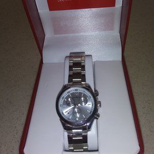 Peugeot Watch Women Silver Tone NOS Vintage